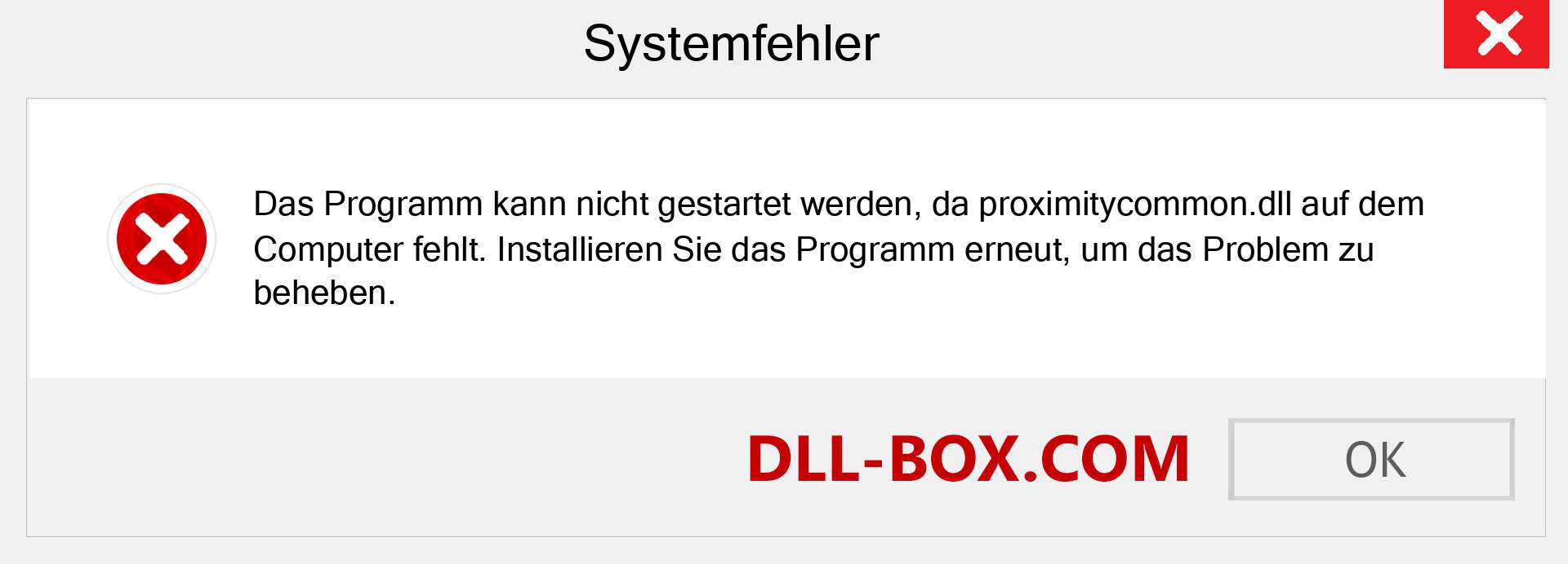 proximitycommon.dll-Datei fehlt?. Download für Windows 7, 8, 10 - Fix proximitycommon dll Missing Error unter Windows, Fotos, Bildern